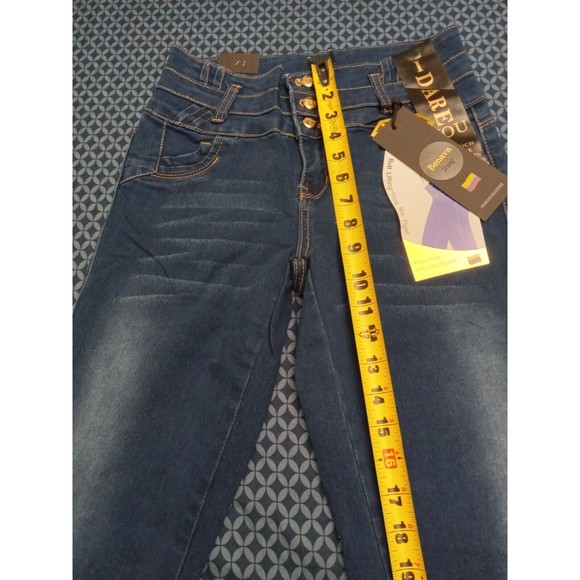 WAIST 30 INCHES SIZE 7 SKINNY JEANS STRETCH DENIM PUSH UP BLUE 7-2 MK1410 SZ7 - Picture 4 of 10